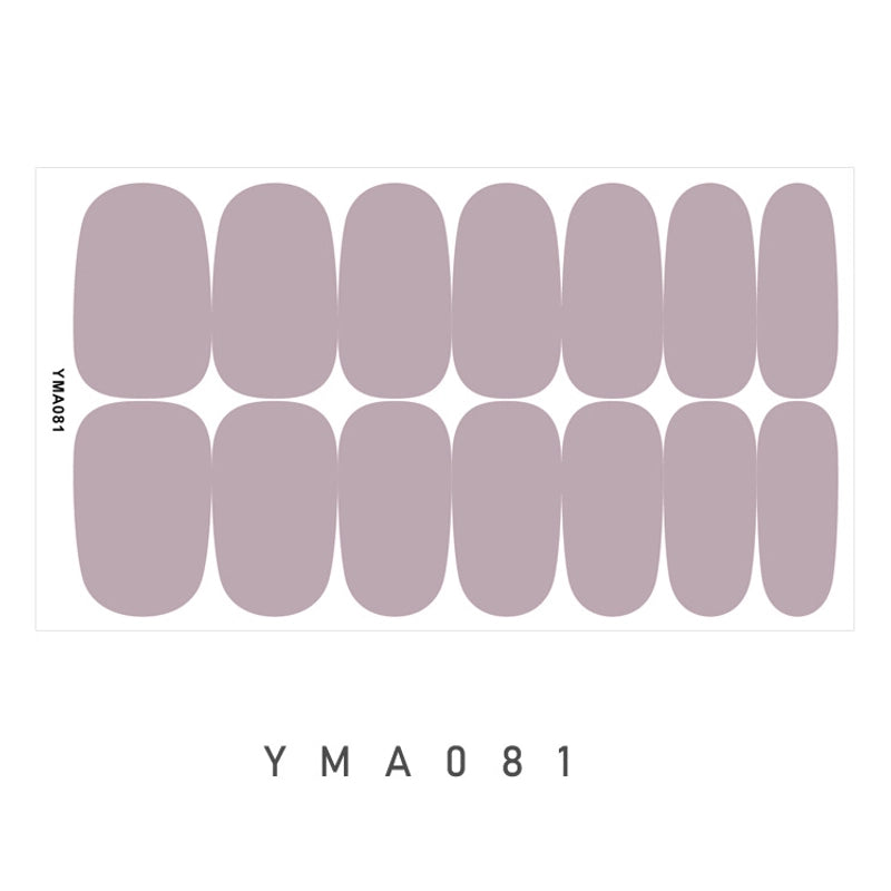 Nail Stickers Hot Solid Color Nail Stickers Simple Waterproof Nail Full Stickers Candy Color YMA Series