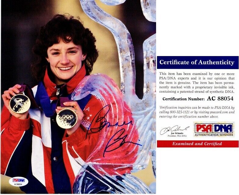 Bonnie Blair Signed Autographed Speed Skating 8x10 inch Photo Poster painting - PSA/DNA COA