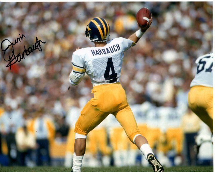 JIM HARBAUGH signed autographed NCAA MICHIGAN WOLVERINES FOOTBALL Photo Poster painting