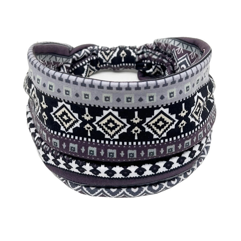 Women’s Hair Band African Print Pattern Wide Edge Elastic Knot Sports Yoga Headband Women’s Headwear Hair Accessories