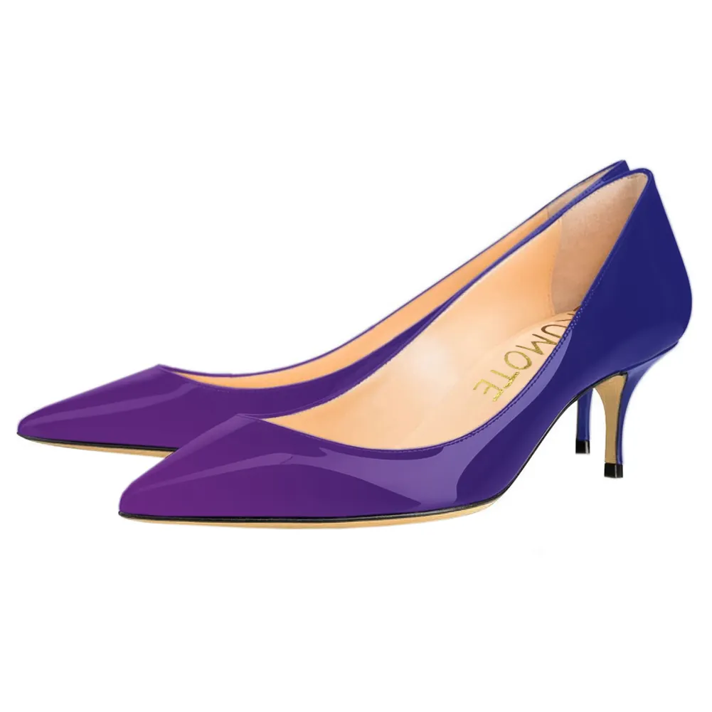 2.36" Kitten Heels Gradient Color Summer Daily Pumps-vocosishoes