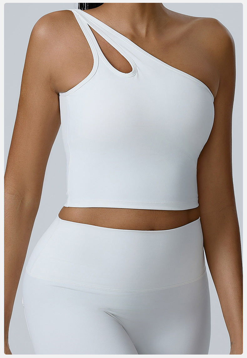 One Shoulder Double Strap Tank Top
