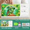 2027-2028 Two-Year Diamond Painting Calendar Kit, 13 Exquisite Multicolor Butterfly And Floral Illustrations, Large Size Desk Calendar, Mosaic Art Coil-Bound Desktop Planner