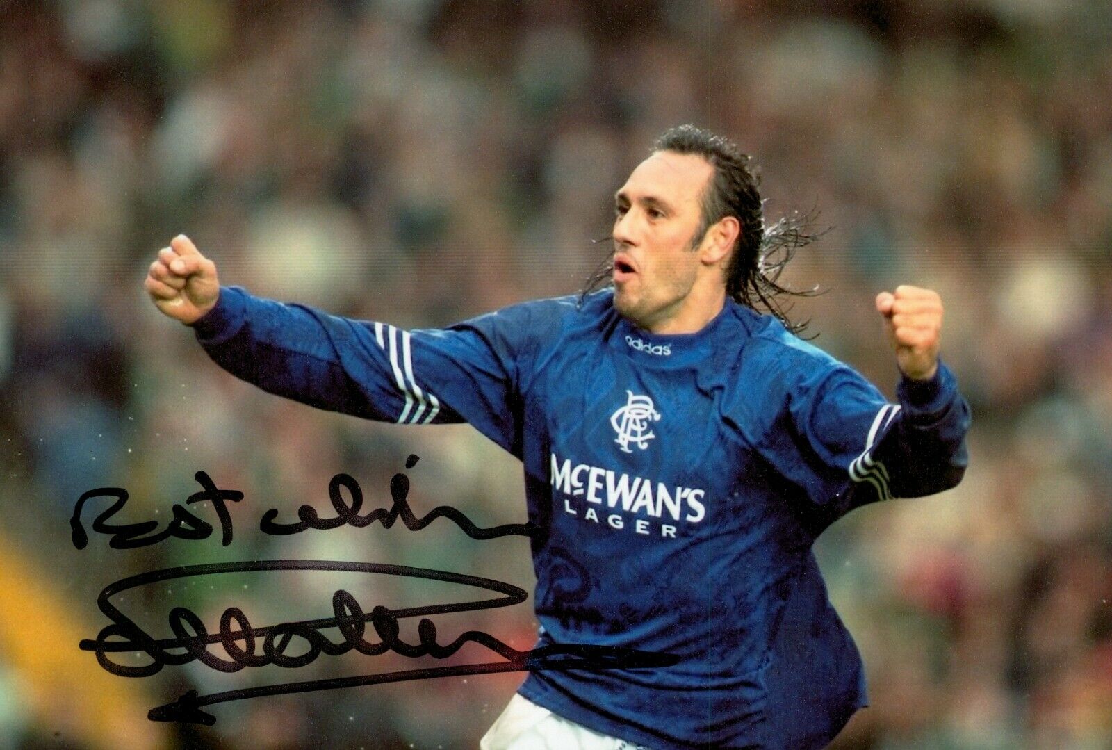 Mark Hateley Signed 6x4 Photo Poster painting Glasgow Rangers England Autograph Memorabilia +COA