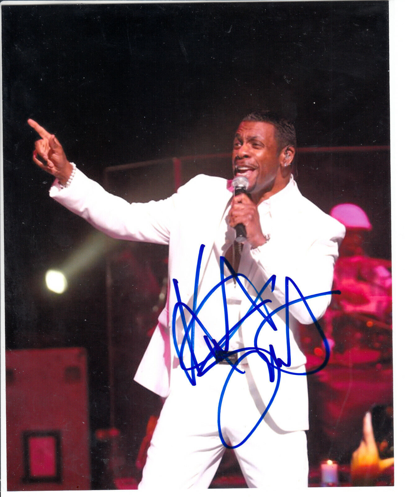 Keith Sweat singer songwtiter R & B soul music autogrraph 8x10