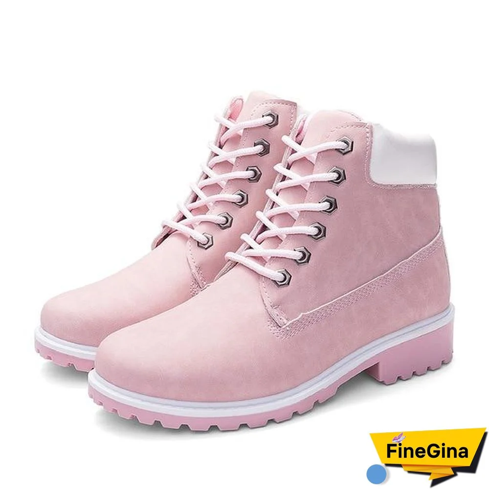 Autumn Early Winter Shoes Women Flat Heel Boots Fashion Keep warm Women's Boots Brand Woman Ankle Botas