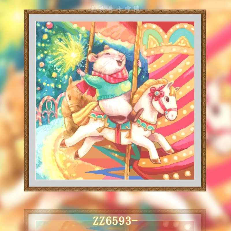 【ZZ6593- Joyful Trojan Time】 Painting Fairy Cross Stitch