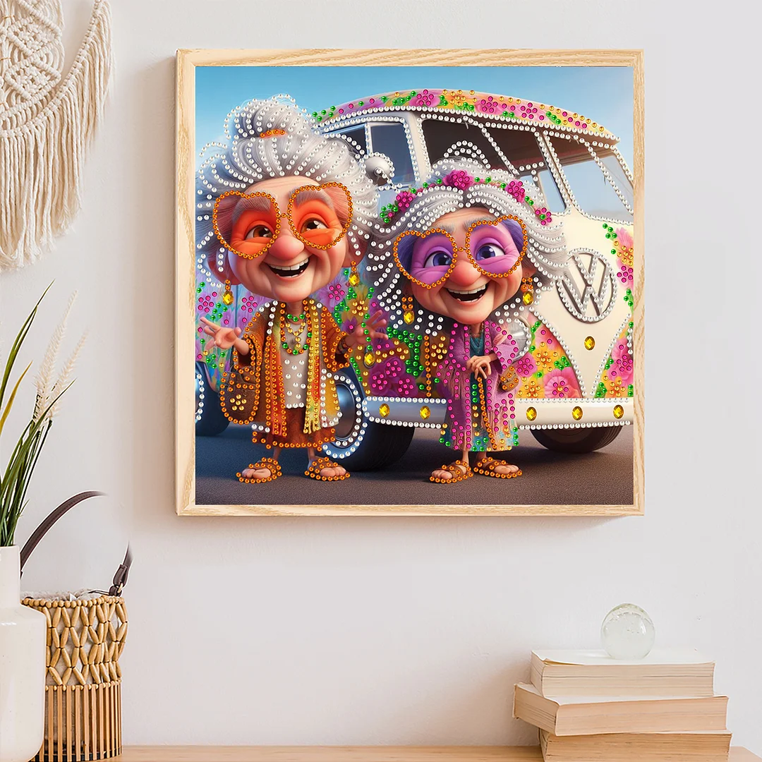 Grandma - Diamond Painting - Partial Special Shaped Drill(Canvas|30*30cm)
