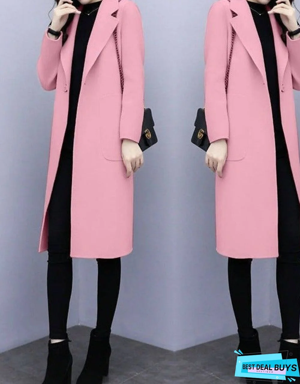 Woolen Mid-Length Coat