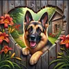 Love Puppy-11CT Stamped Cross Stitch 40*40cm/15.75*15.75in