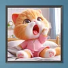 Diamond Painting -DIY Full Round Drill Cute Cat(40*40 CM)
