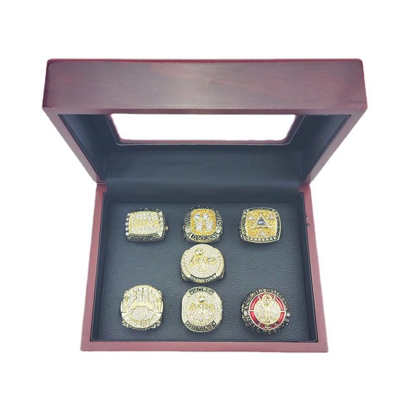 7 Pcs Los Angeles Lakers Rings Set NBA Championship Rings