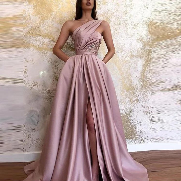 Mariah Carey Dress Sexy Oblique Shoulder Dress Long Dress Evening Gown