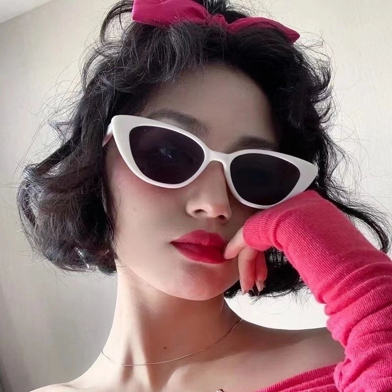 Basic Lady Minimalist Solid Color Pc Cat Eye Full Frame Women’s Sunglasses