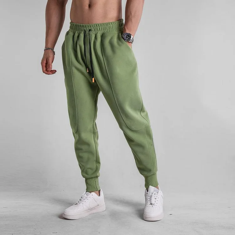 Men's Solid Color Loose Elastic Waist Sweatpants 85674025Z