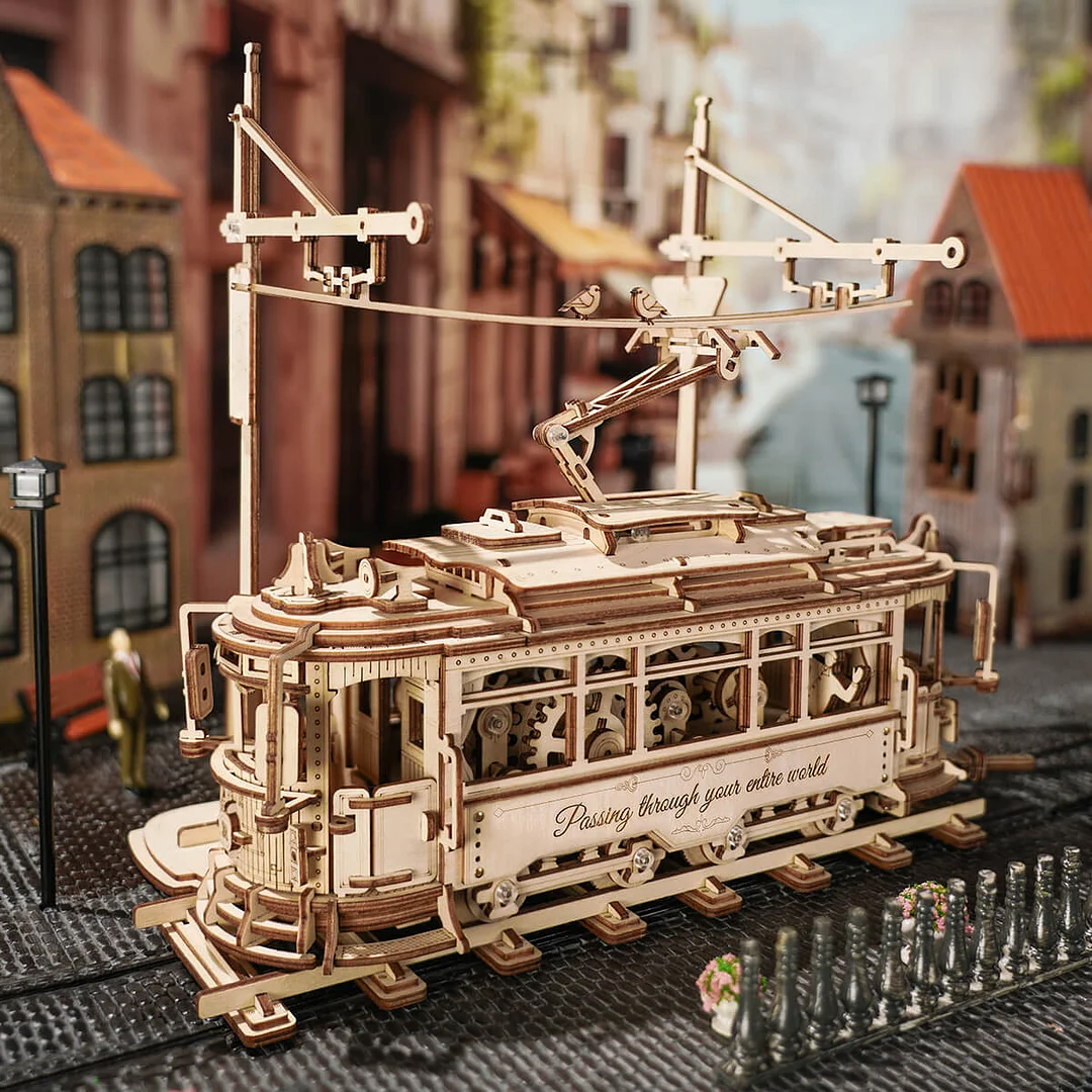 ROKR Classic City Tram 3D Wooden Puzzle LK801