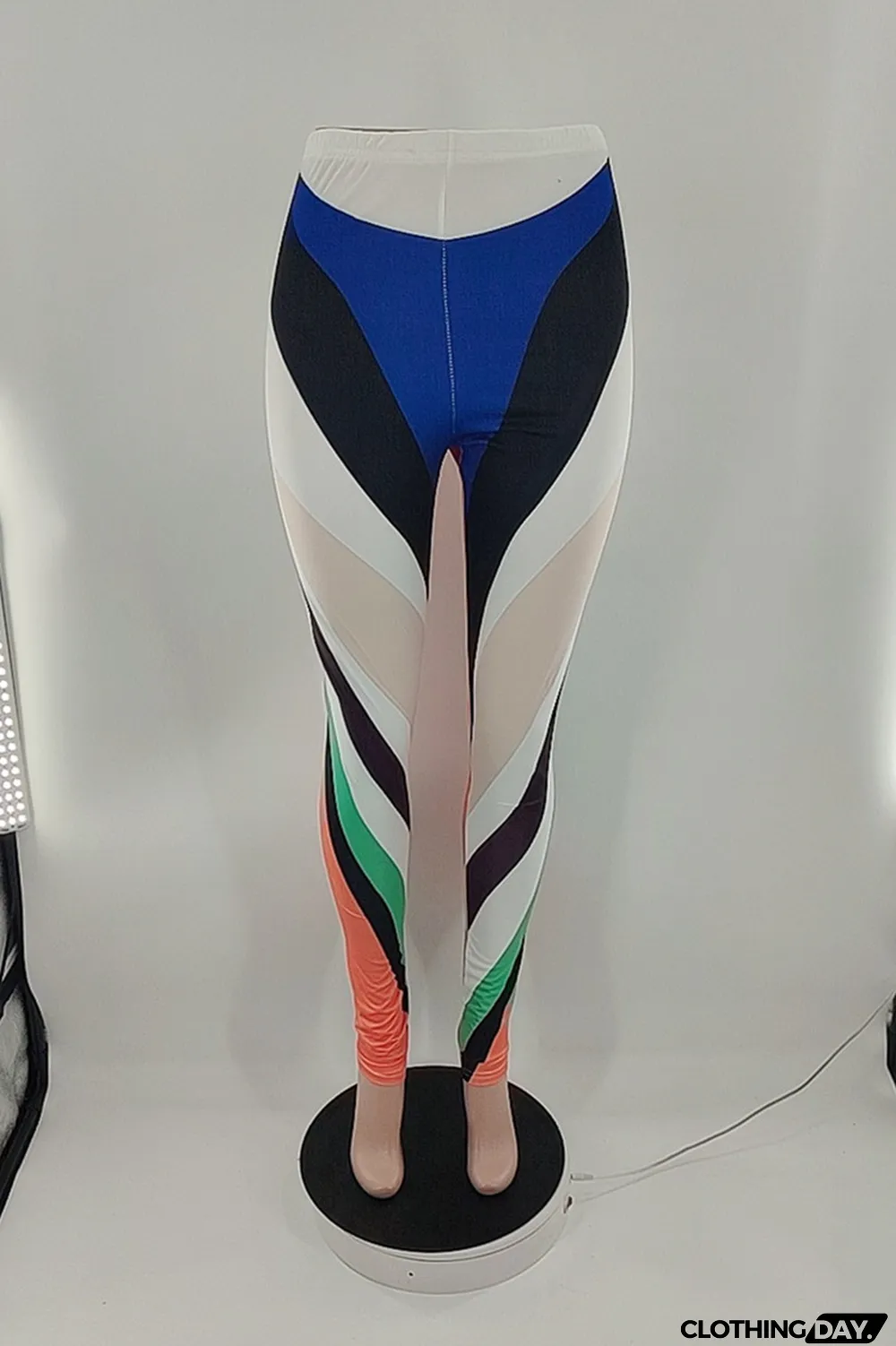 Multicolor Casual Sportswear Print Basic Skinny High Waist Pencil Trousers