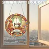 4Pcs Diamond Painting Sewing Machine Window Pendants Suncatcher Hanging Kits for Home Porch Farmhouse