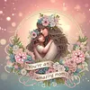 C&acirc;lin m&egrave;re-fille avec une forme sp&eacute;ciale de 5d &agrave; perceuse partielle DIY kits de peinture en diamant pour adultes cadeaux DIY kit d&rsquo;art en diamant 30x30cm