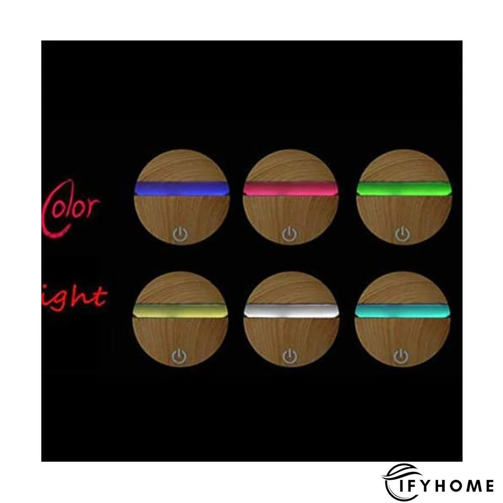 Colorful Wood Grain Air Humidifiers Mini Night Light Home Air Filter | IFYHOME