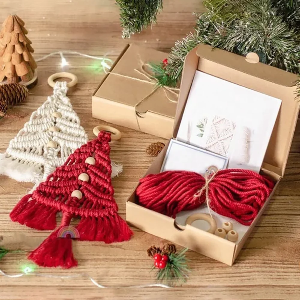 Handmade Christmas tree DIY cotton rope woven material pack