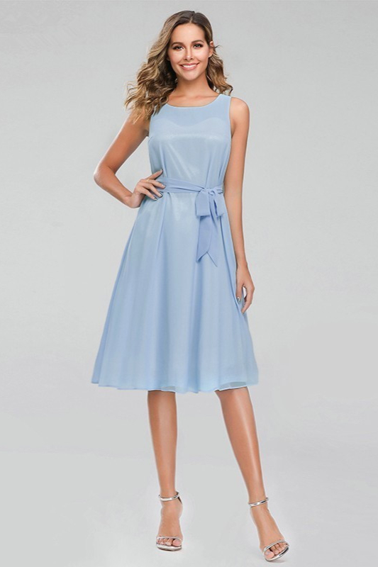 Elegant Sky Blue Short Homecoming Dress Sleeveless Online - lulusllly