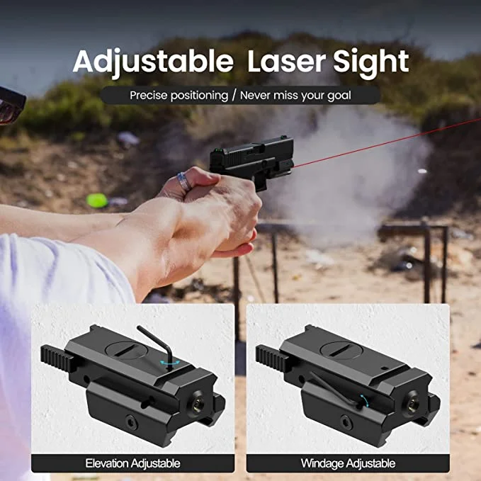 ohhunt® Red/Green Laser Sight Waterproof Military Grade Low Profile Pistol Laser Sight Rifle Laser Sight for Picatinny Rail