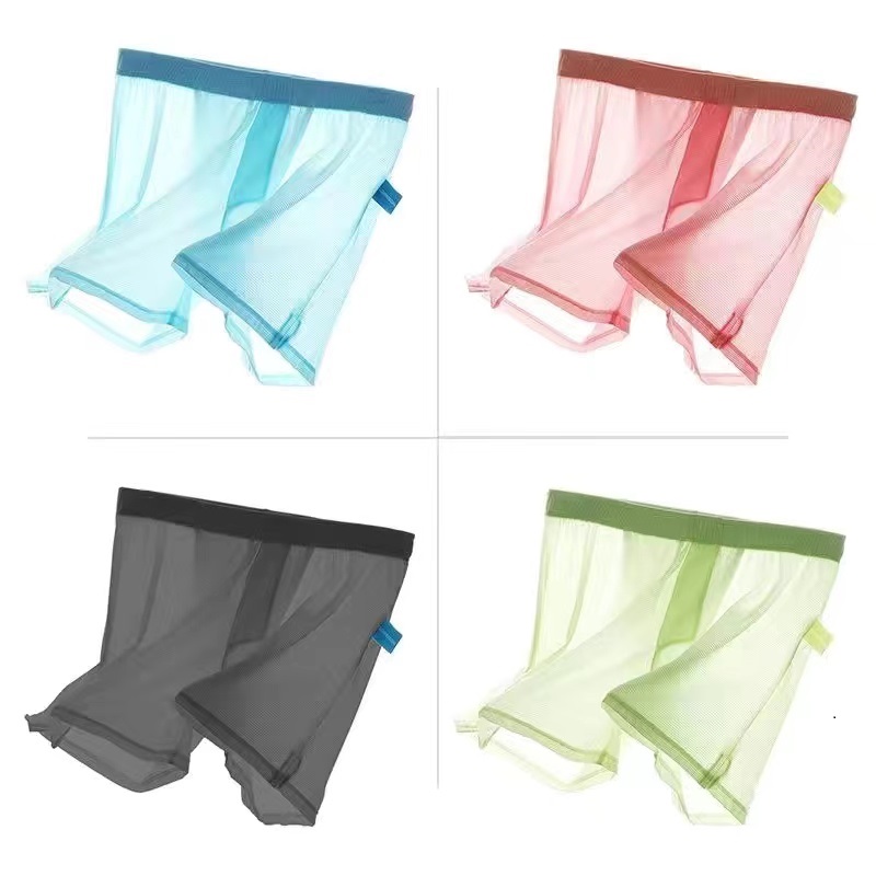 Ice silk men's mesh breathable boxer briefs