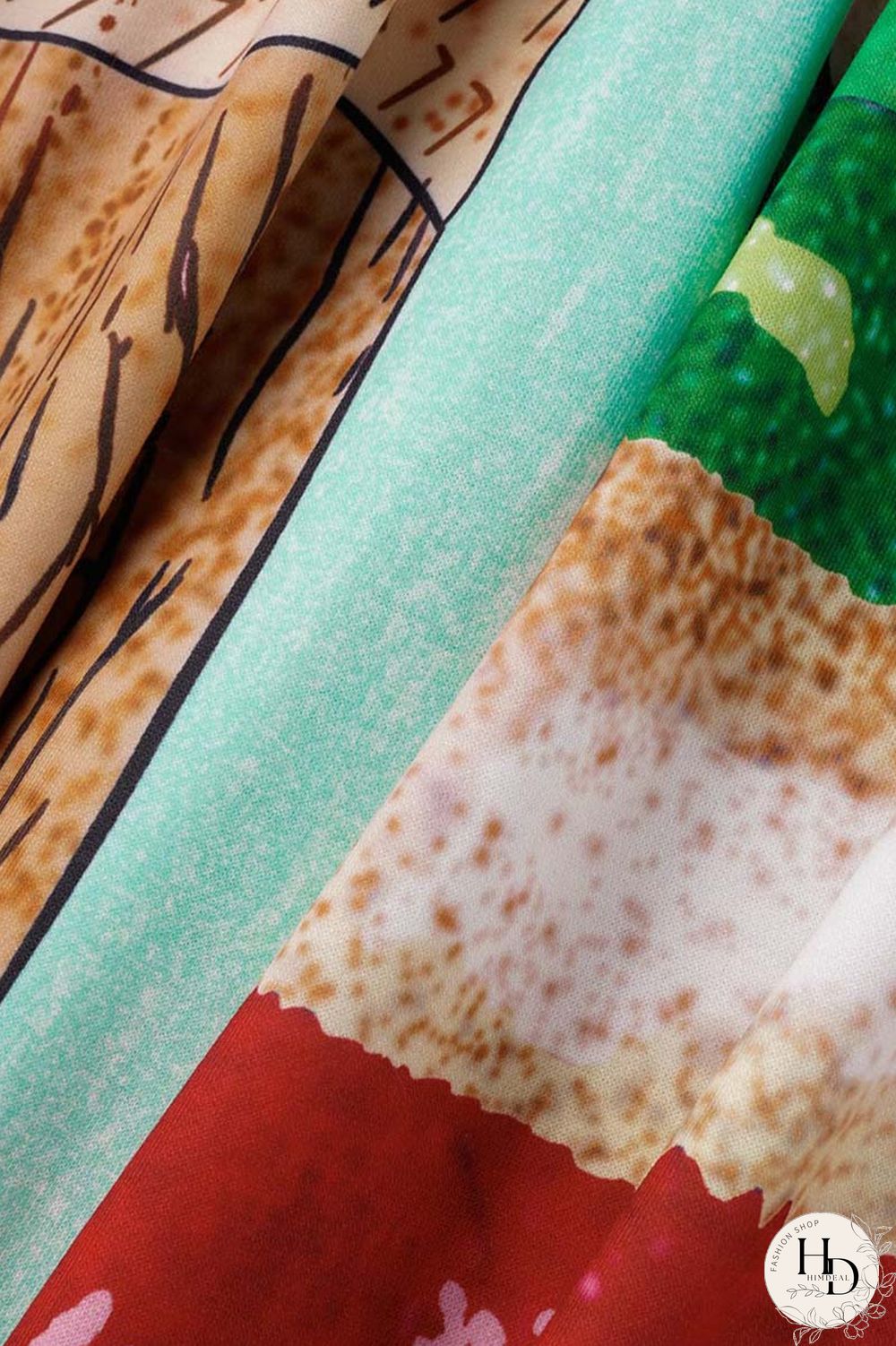 Sky Blue Casual Print Tassel Patchwork Regular High Waist Conventional Full Print Trousers