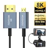 MOSHOU HDMI 2.1 Ultra Thin Flexible Micro HDMI to HDMI 8K@60Hz 4K@120Hz for Gimbal GoPro Hero 7 Camera Stabilizer Laptop SIKAI CASE