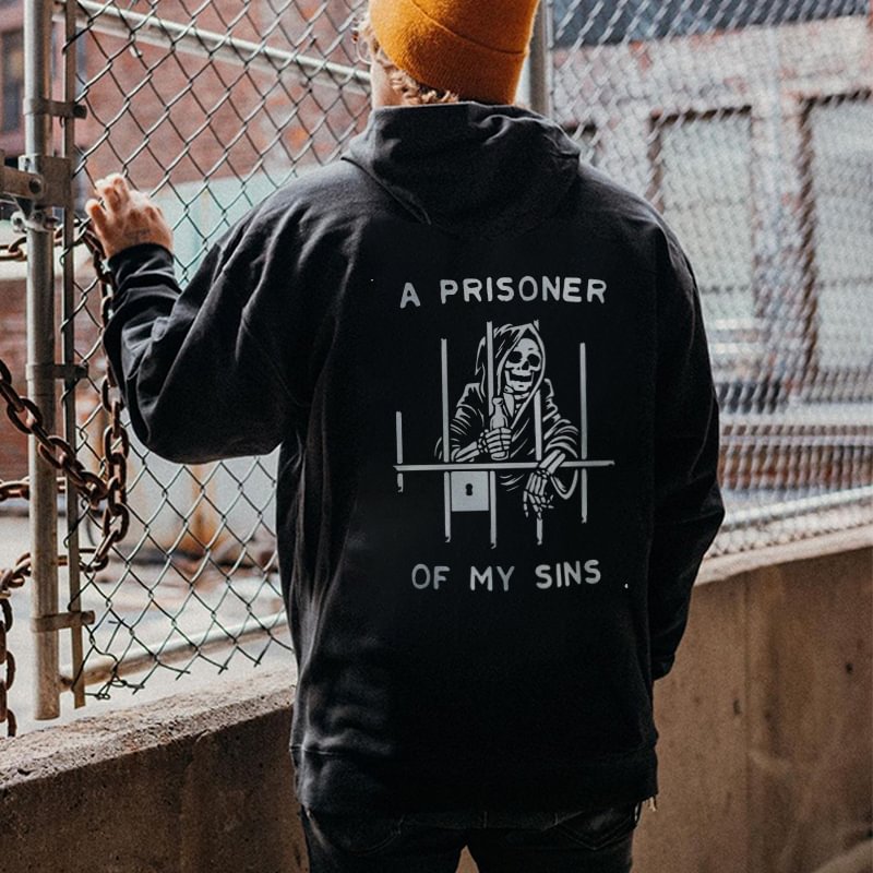 A Prisoner Of My Sins Printed Men's Hoodie -  