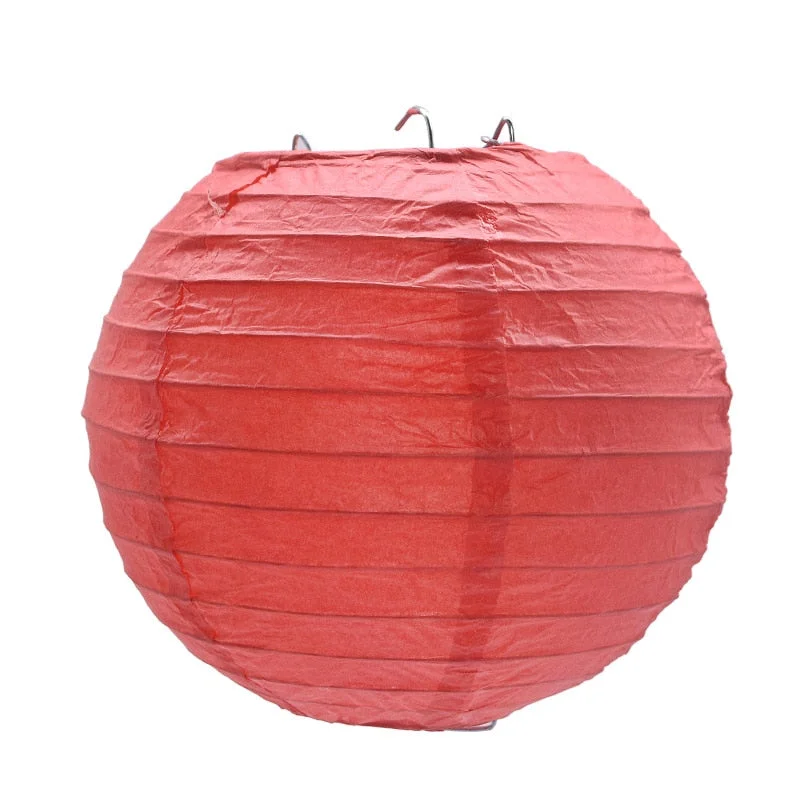 1Pc 4-12inch Round Chinese Paper Lanterns Hanging Lantern Ball for Wedding Birthday Party Decoration Supplies Baby Shower Favors
