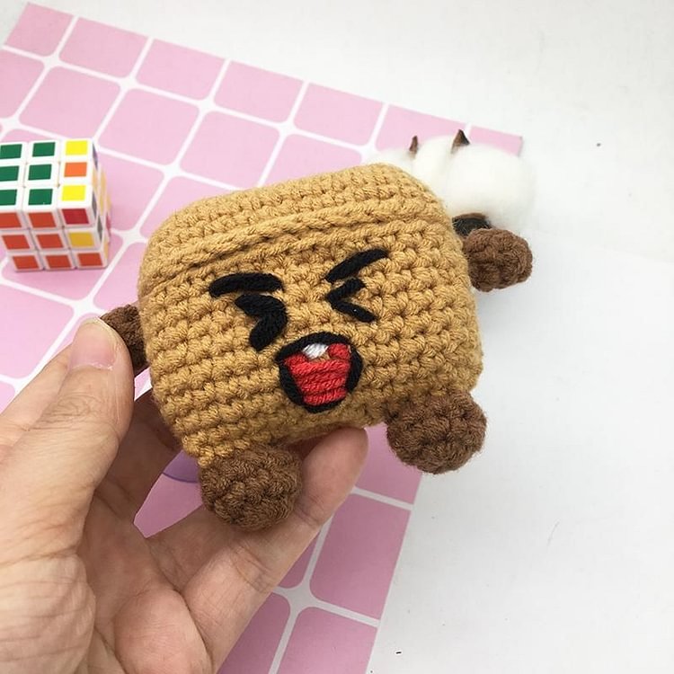 BT21 SHOOKY Hand Made Wool Knitting Airpods Case