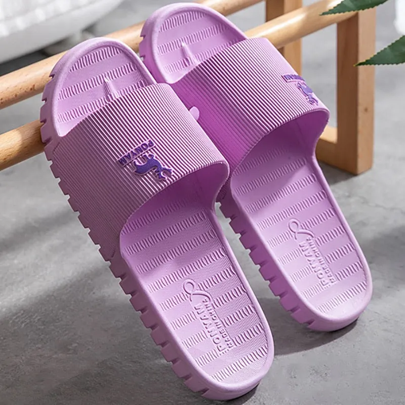 2021 new household bathroom slippers women's summer antiskid men's home plastic soft bottom bath couple women's Slippers