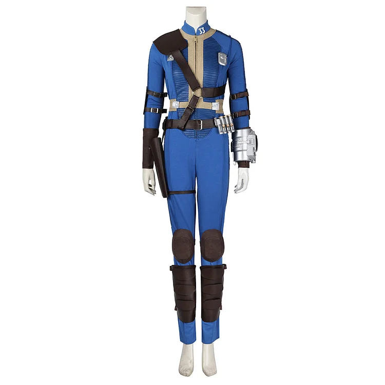 Fallout 2024 Lucy Vault 33 Blue Jumpsuit Full Set Vault Dweller Outfits Cosplay Costume Halloween Carnival Suit