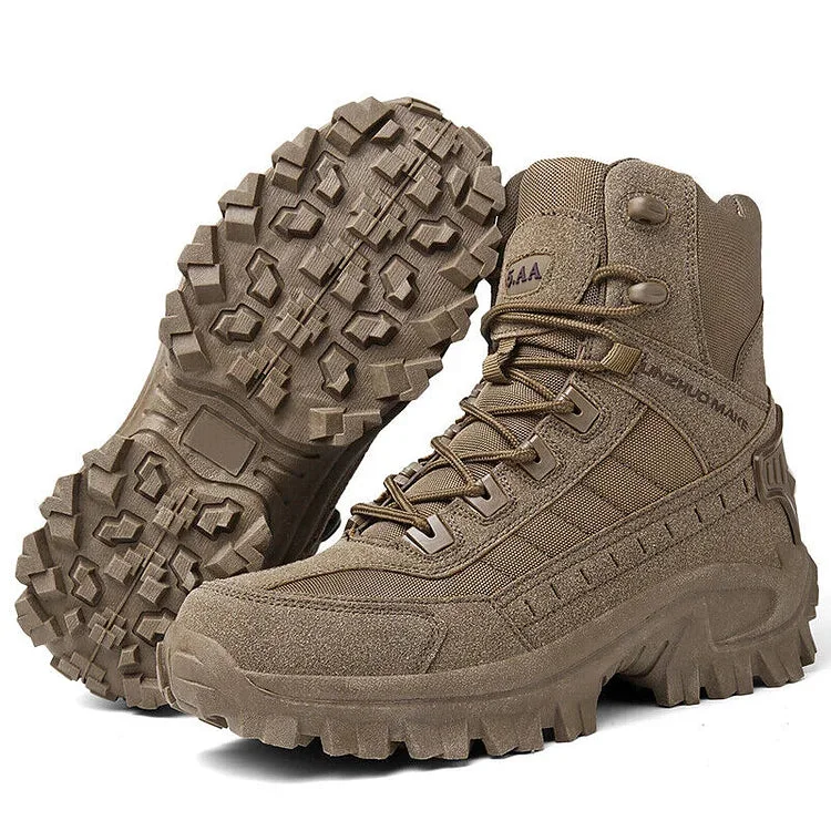  Men's Waterproof Side Zipper Outdoor Combat Boots (Durability Upgrade)