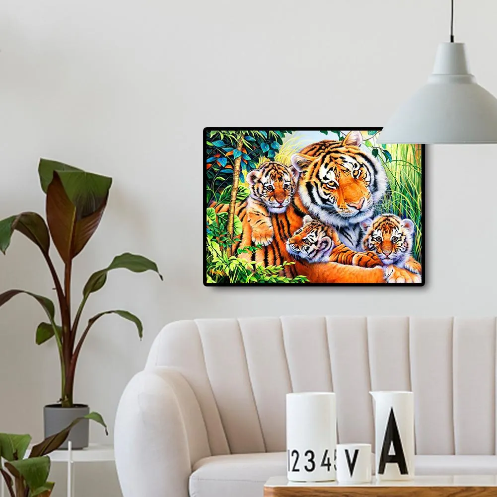 Diamond Painting - Full Round - Tigers