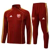 25/26 Arsenal Maroon long zipper  Training Jacket Set