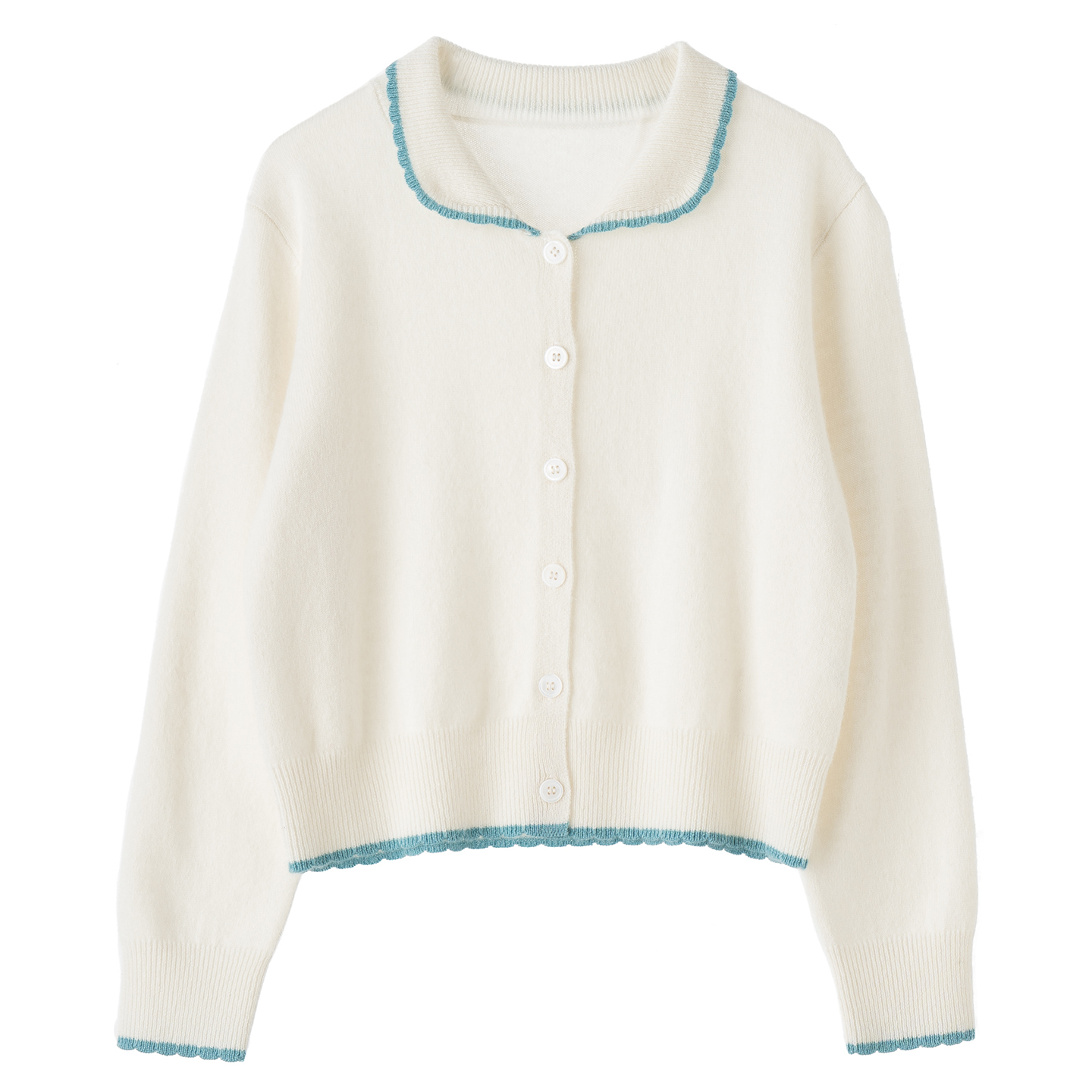Kid's Cashmere Doll-Collar Cardigan Sweater REAL SILK LIFE