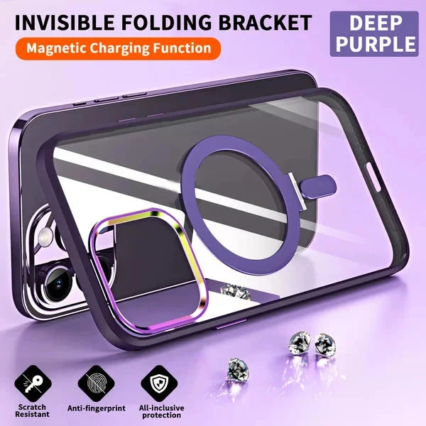 Foldable magnetic charging ring for iPhone