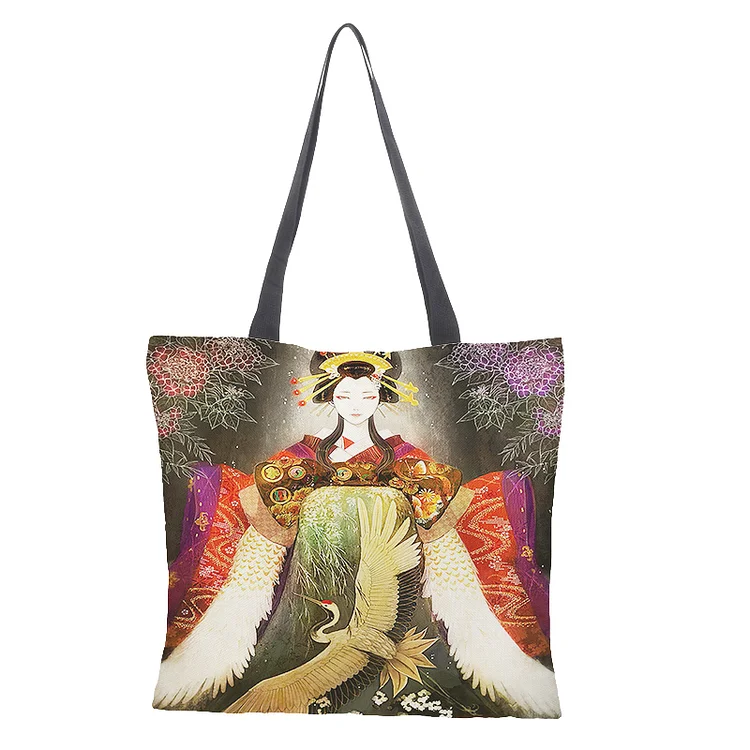 Linen Eco-friendly Tote Bag - Vintage