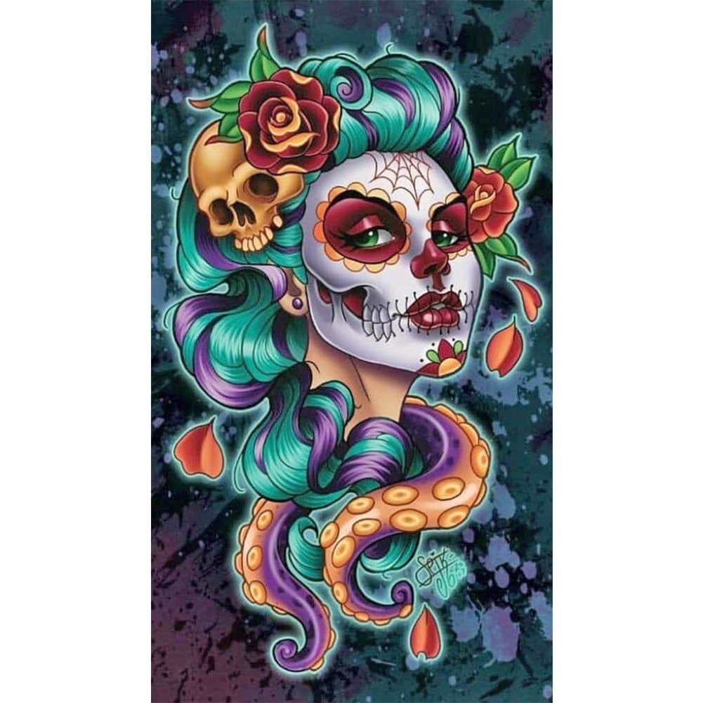 Skeleton Woman - Full Round - Diamond Painting(40*70cm)