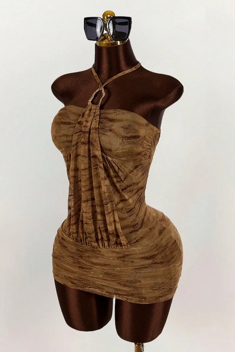 Spring Summer Bodycon Dress Short Hem Fit