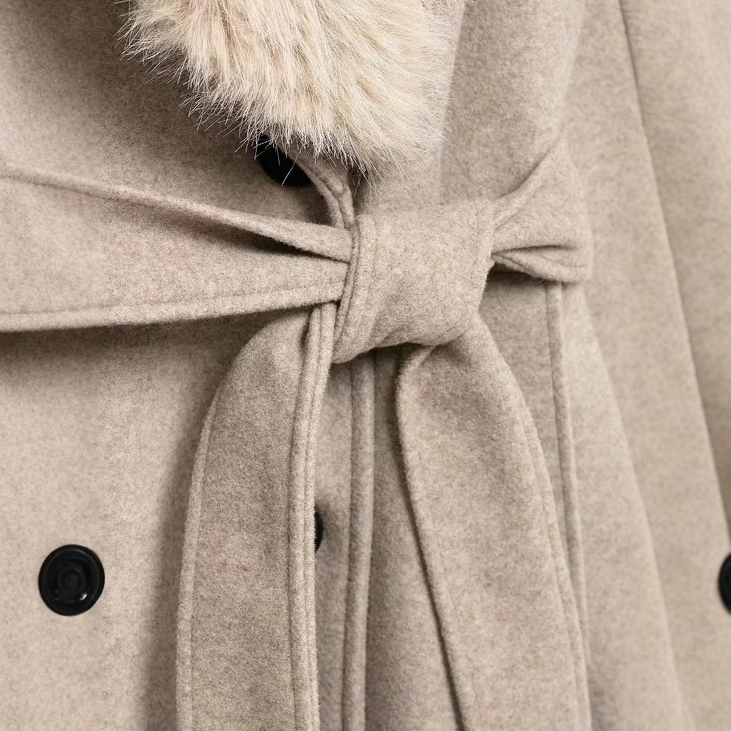 Nigikala Nigikala Women's Clothing Temperament 100 With Belt And Hair Tie Coat