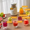 Portable Fruit and Vegetable Juicer USB-Rechargeable, Automatic Small Juicer with Juice-Pulp Separation