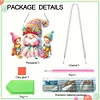 DIY Mothers Day Knitter Gnome Diamond Painting Single-sided Hanging Pendant