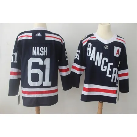 Men's  New York Rangers #61 Rick Nash Navy 2018 Winter Classic Authentic Stitched NHL Jersey