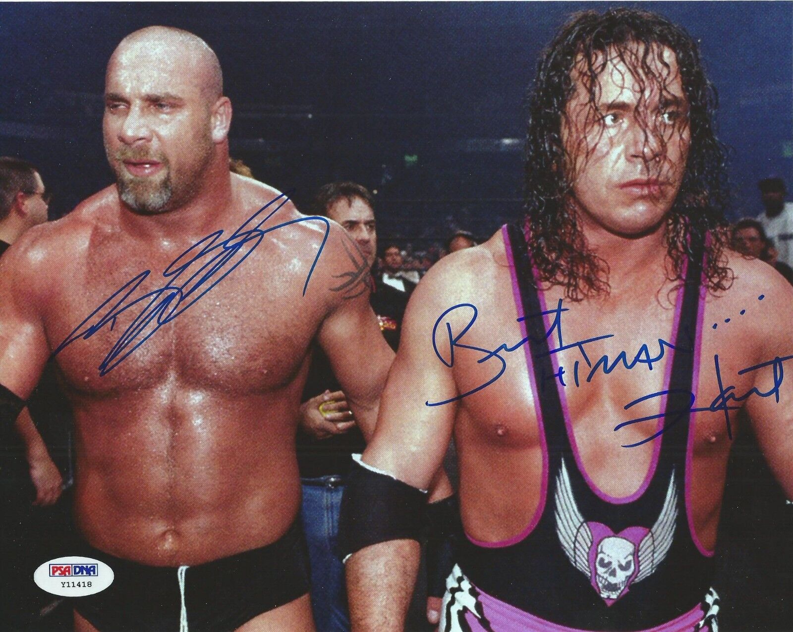 Bill Goldberg Bret Hart Signed 8x10 Photo Poster painting PSA/DNA COA WWE WCW Picture Autograph