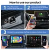 Wireless CarPlay & Android Auto Adapter Plug & Play 3 in 1 Mirror Link Adapter