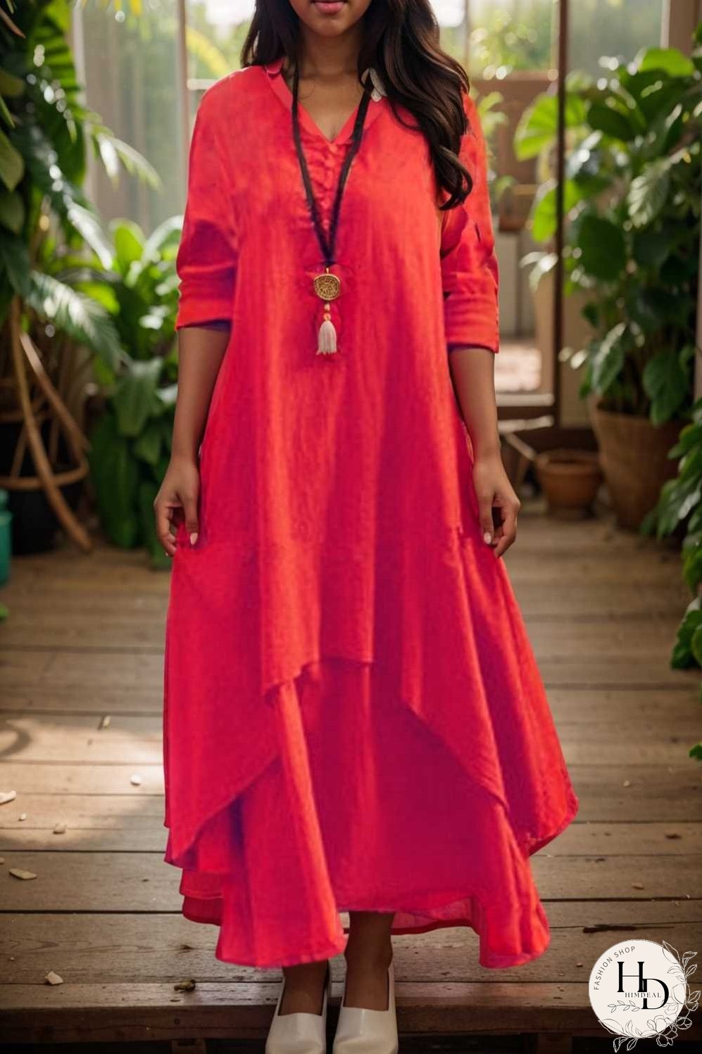 women s plus size casual dress swing dress solid color long dress maxi dress long sleeve button two piece v neck